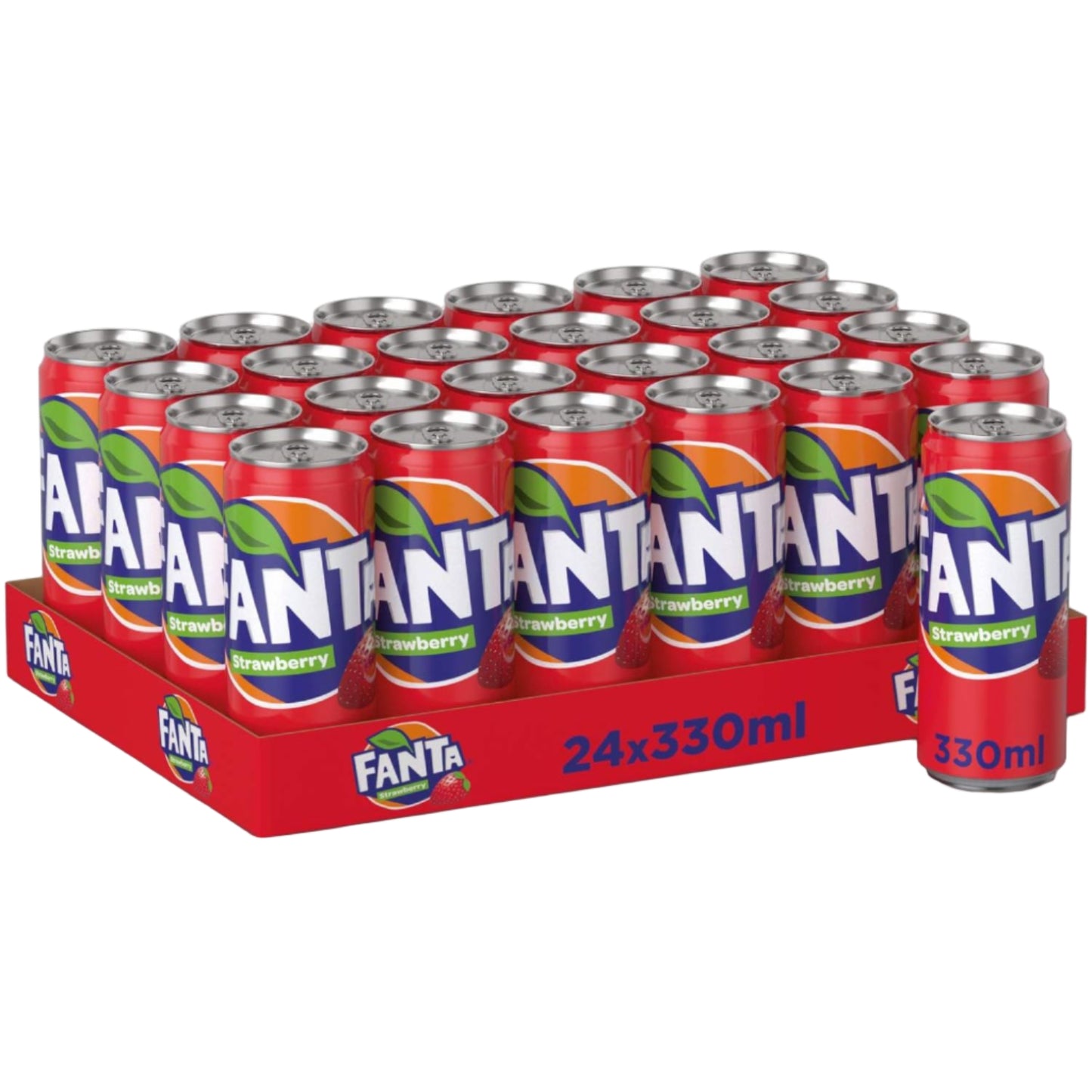 Fanta Strawberry Carbonated Soft Drink Cans - (24x330ml)