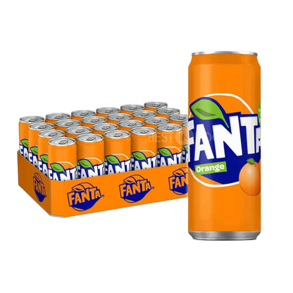 Fanta Orange Carbonated Soft Drink Cans - (24x330ml)