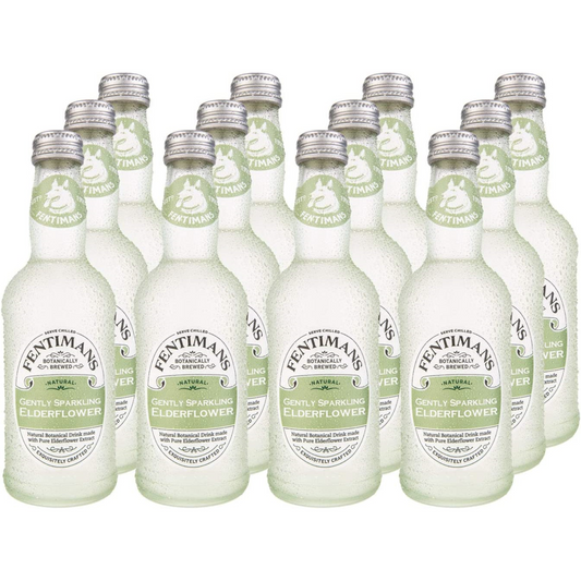 Fentimans Gently Sparkling Elderflower Glass Bottles - (12x275ml)