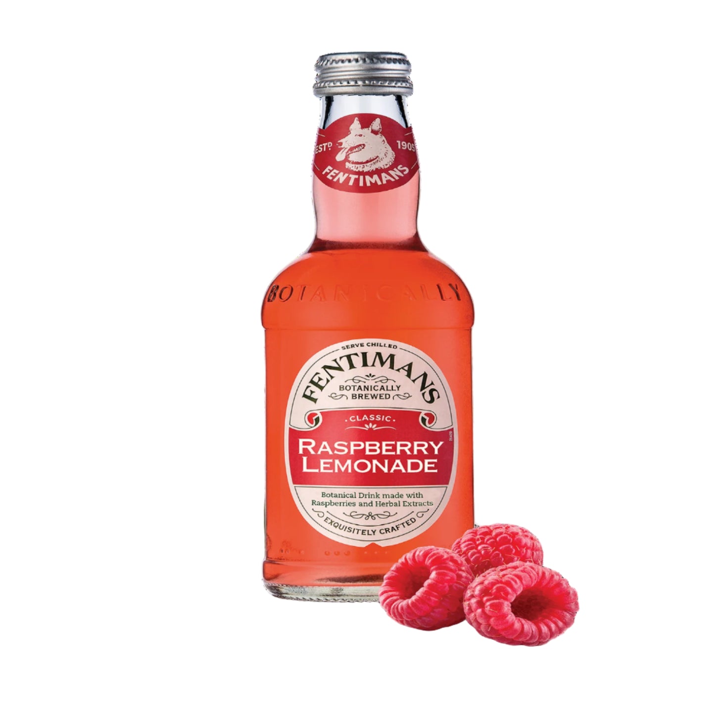 Fentimans Raspberry Lemonade Glass Bottles - (12x275ml)