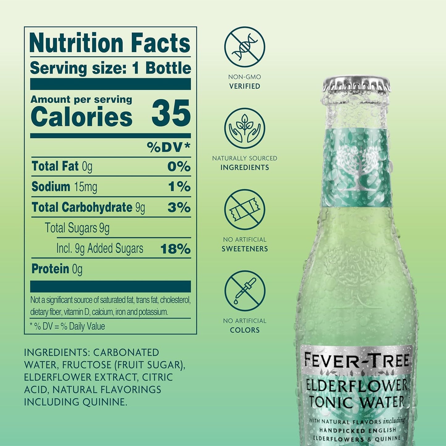 Fever-Tree Elderflower Tonic Water - (24x200ml)