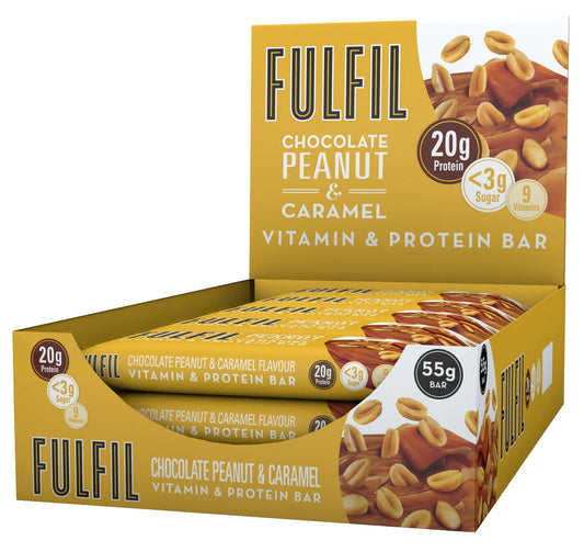 Fulfil Chocolate Peanut & Caramel Flavour - Vitamin and Protein Bar (15x55g)