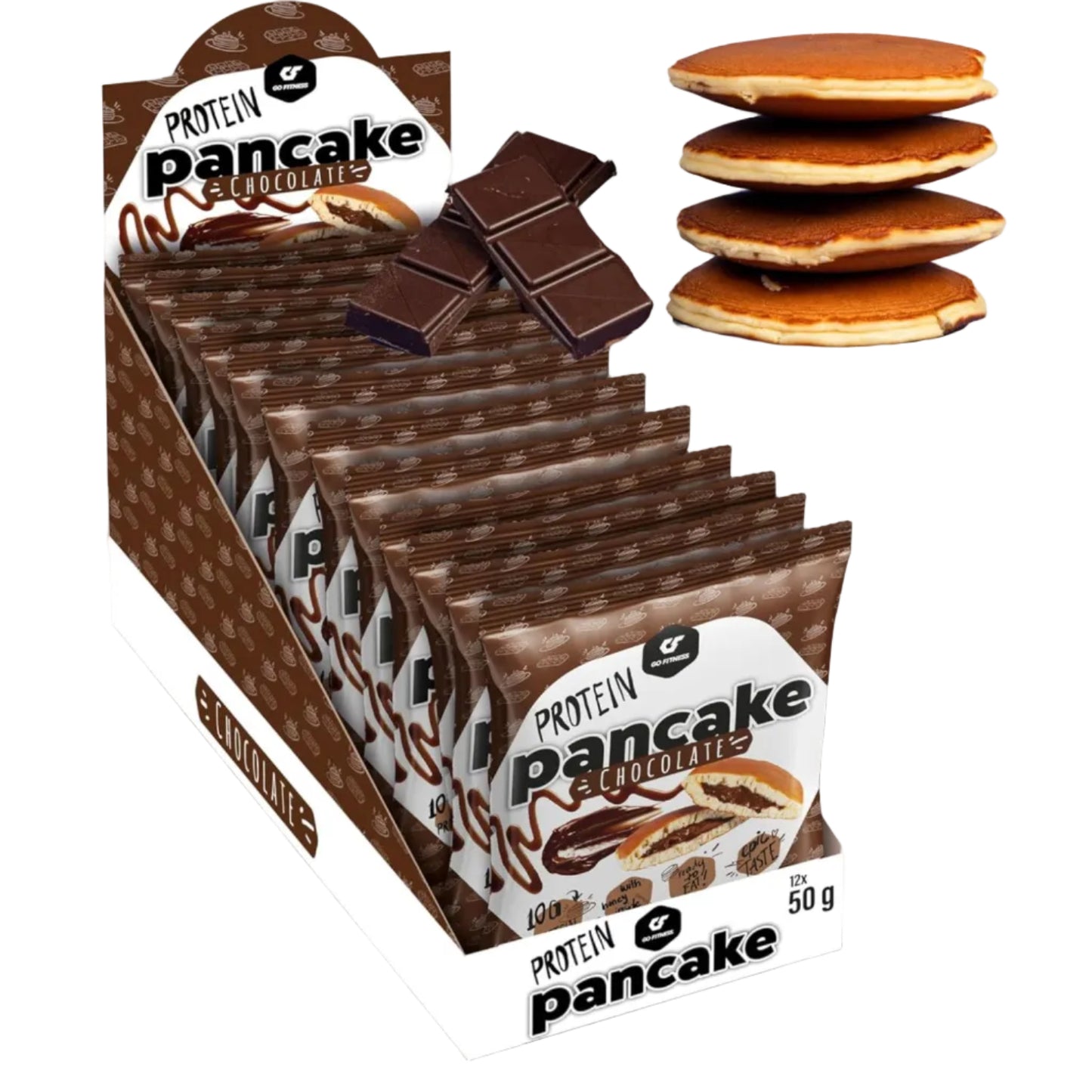 Go Fitness High Protein Pancake - Chocolate (12x55g)
