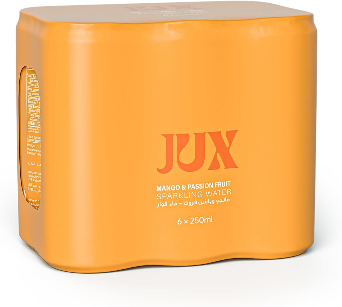JUX Mango & Passion Fruit Sparkling Water - (6x250ml)