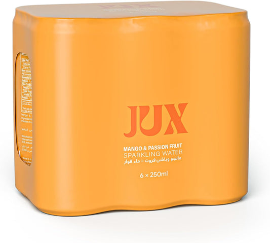 JUX Mango & Passion Fruit Sparkling Water - (6x250ml)