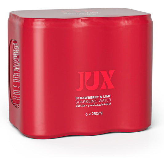 JUX Strawberry & Lime Sparkling Water - (6x250ml)