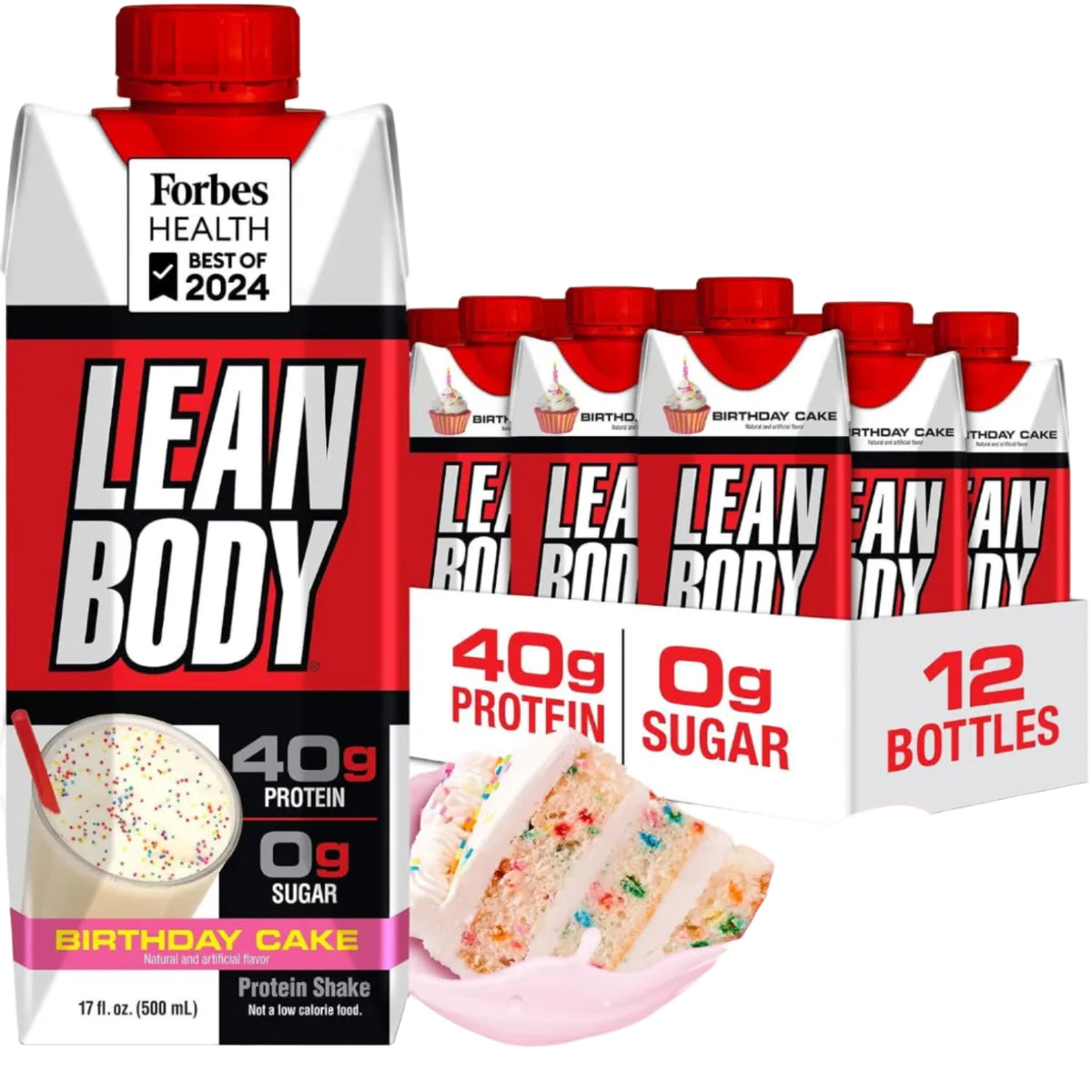 Labrada Nutrition Lean Body Protein Shake Birthday Cake - (12x500ml)