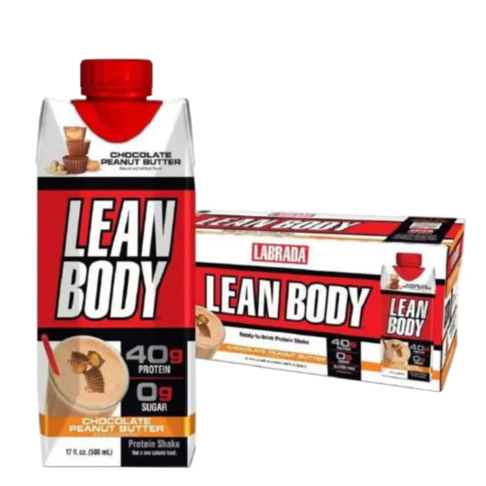 Labrada Nutrition Lean Body Protein Shake Chocolate Peanut Butter - (12x500ml) in Dubai - Bulk Mart UAE