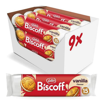 Lotus Biscoff Vanilla Sandwich Cookies - (9x150g)