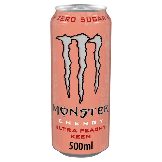 Monster Ultra Peachy Energy Drink Cans - (12x500ml)