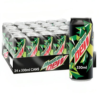 Mountain Dew Carbonated Soft Drink Cans - (24x330ml)
