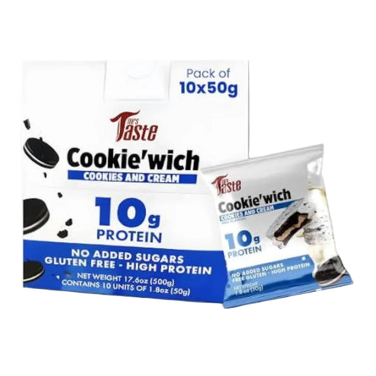 Mrs Taste Cookie Wich Cookies & Cream - (10x50g)