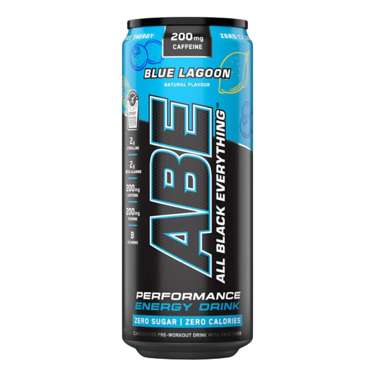 Abe Ultimate Pre Workout Drink Blue Lagoon - (12x330ml)