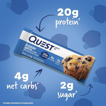 Quest High Protein Bar - Blueberry Muffin (12x60g)