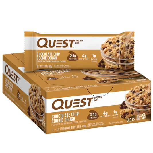 Quest High Protein Bar - Chocolate Chip Cookie Dough (12x60g)