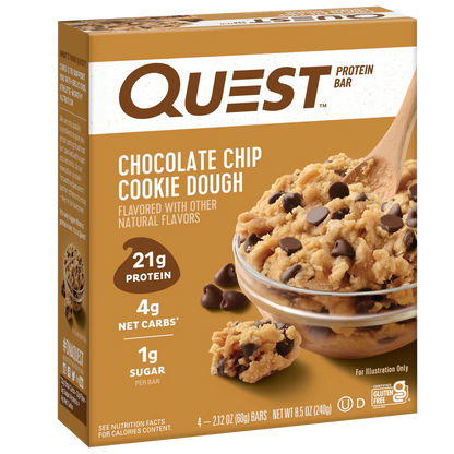 Quest High Protein Bar - Chocolate Chip Cookie Dough (12x60g)