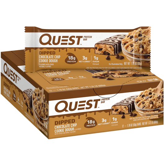 Quest High Protein Bar - Dipped Chocolate Chip Cookie Dough (12x60g)