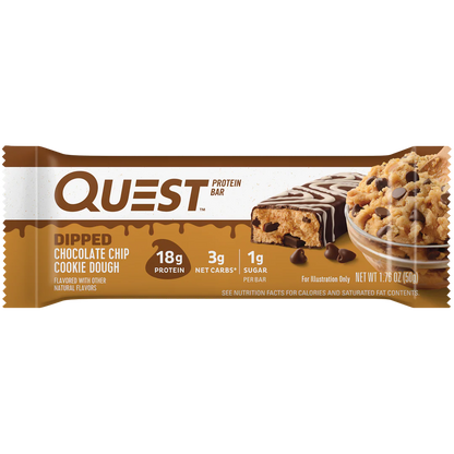 Quest High Protein Bar - Dipped Chocolate Chip Cookie Dough (12x60g)