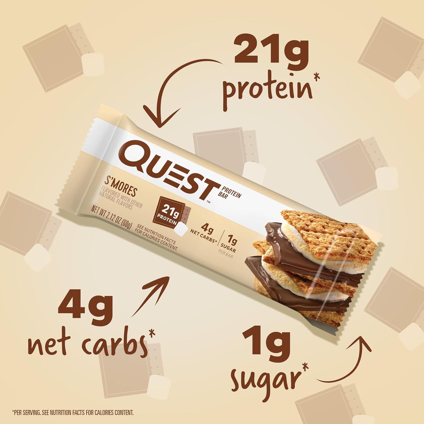 Quest High Protein Bar - S'Mores (12x60g)