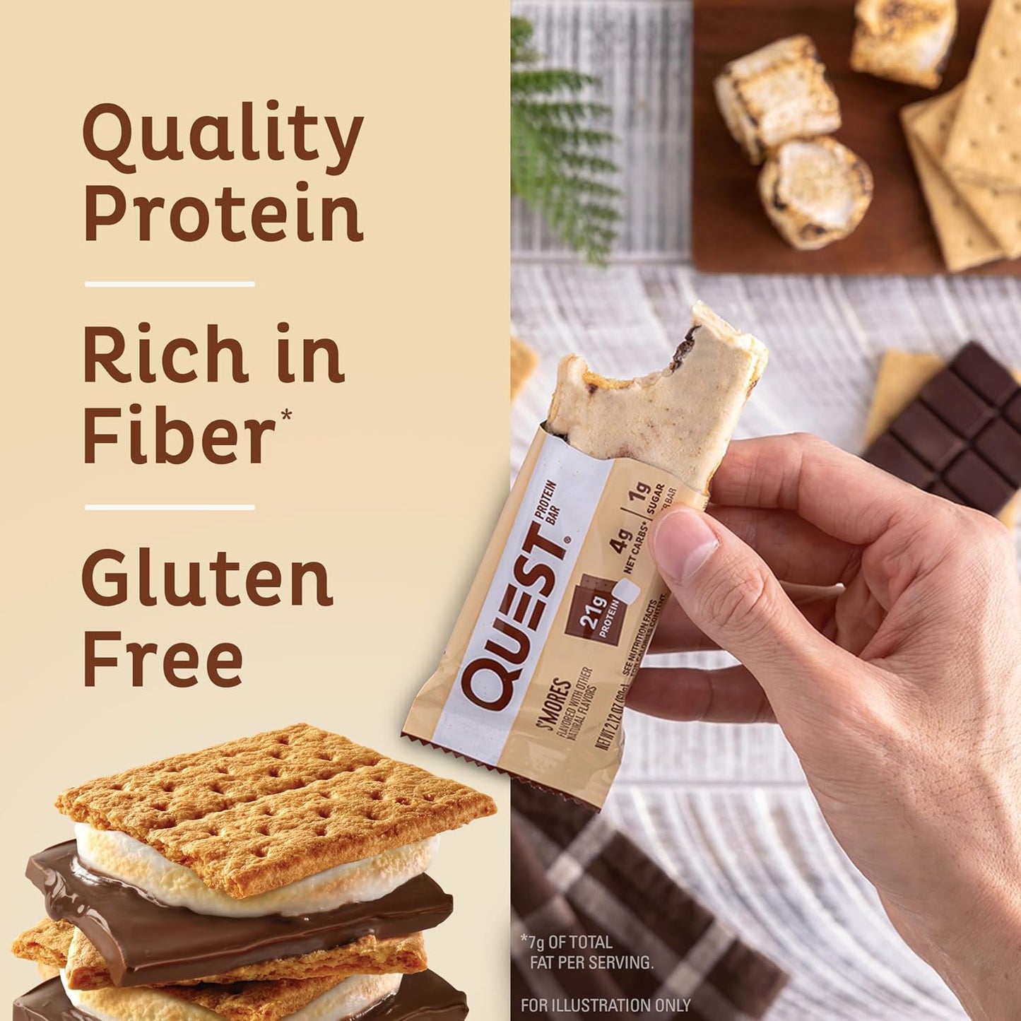 Quest High Protein Bar - S'Mores (12x60g)