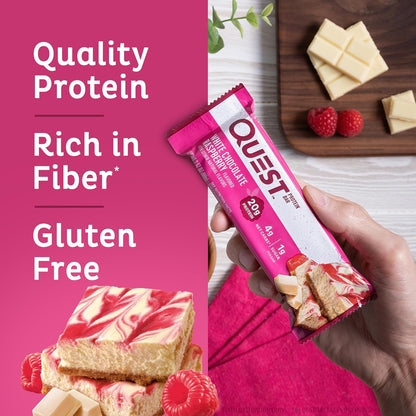 Quest High Protein Bar - White Chocolate Raspberry (12x60g)
