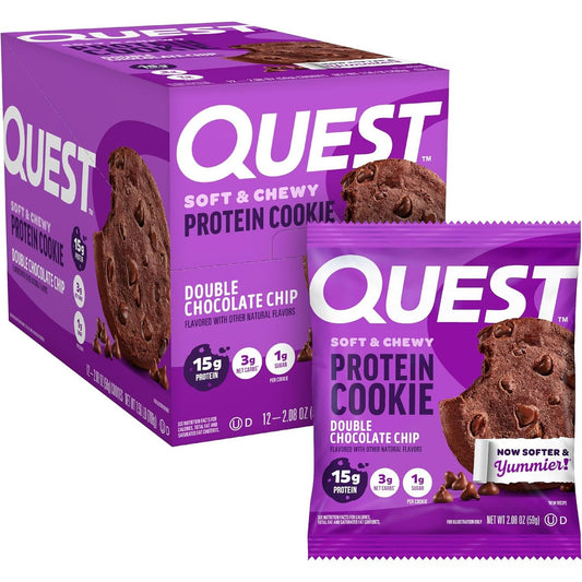 Quest High Protein Cookie - Double Chocolate Chip (12x42g)