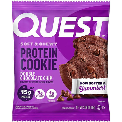 Quest High Protein Cookie - Double Chocolate Chip (12x42g)