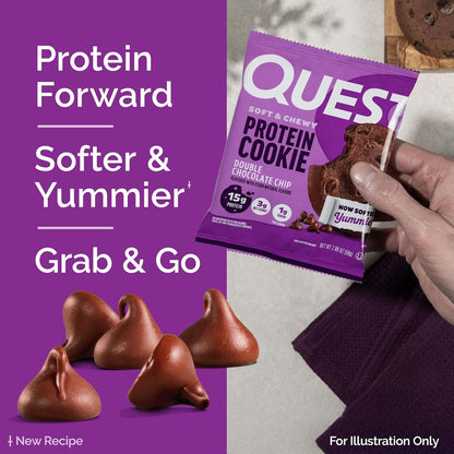 Quest High Protein Cookie - Double Chocolate Chip (12x42g)