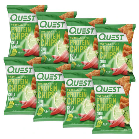 Quest Tortilla Style Protein Chips - Chili Lime (8x32g)