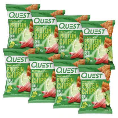 Quest Tortilla Style Protein Chips - Chili Lime (8x32g)