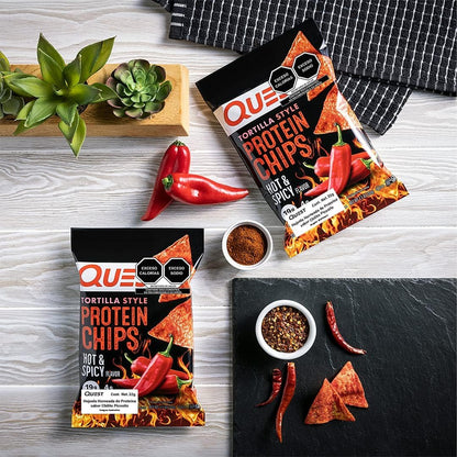 Quest Tortilla Style Protein Chips - Hot & Spicy (8x32g)