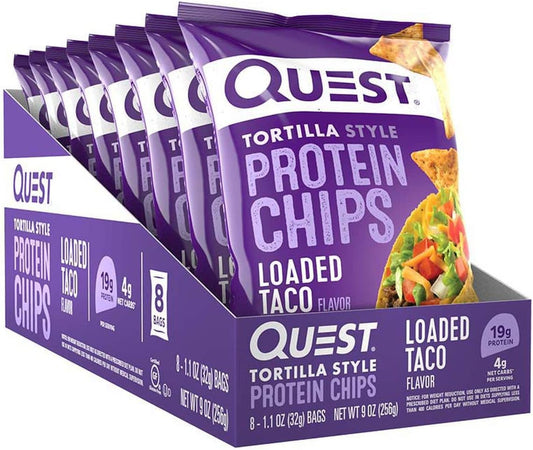 Quest Tortilla Style Protein Chips - Loaded Taco (8x32g)