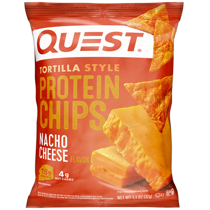 Quest Tortilla Style Protein Chips - Nacho Cheese (8x32g)
