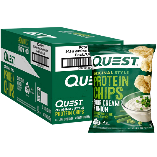 Quest Tortilla Style Protein Chips - Sour Cream & Onion (8x32g)