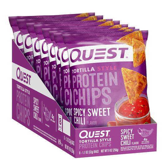 Quest Tortilla Style Protein Chips - Spicy Sweet Chili (8x32g)