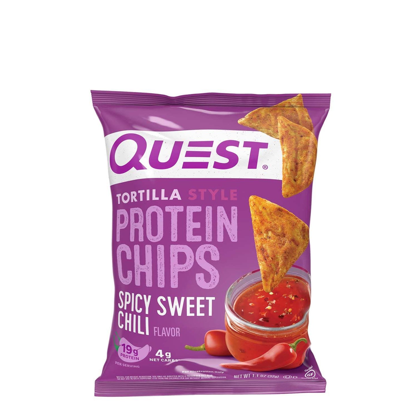 Quest Tortilla Style Protein Chips - Spicy Sweet Chili (8x32g)