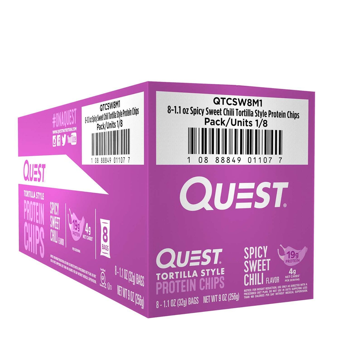 Quest Tortilla Style Protein Chips - Spicy Sweet Chili (8x32g)