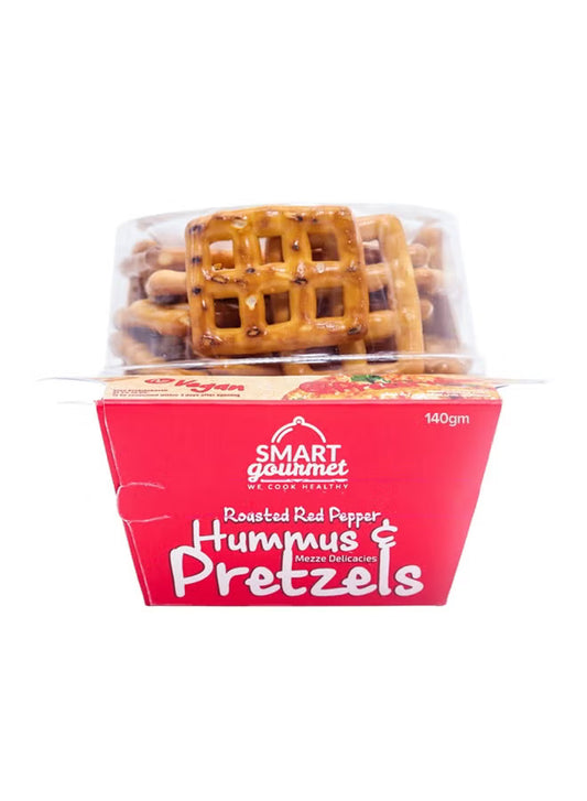 Roasted Red Pepper Hummus & Pretzels - (12x140g)