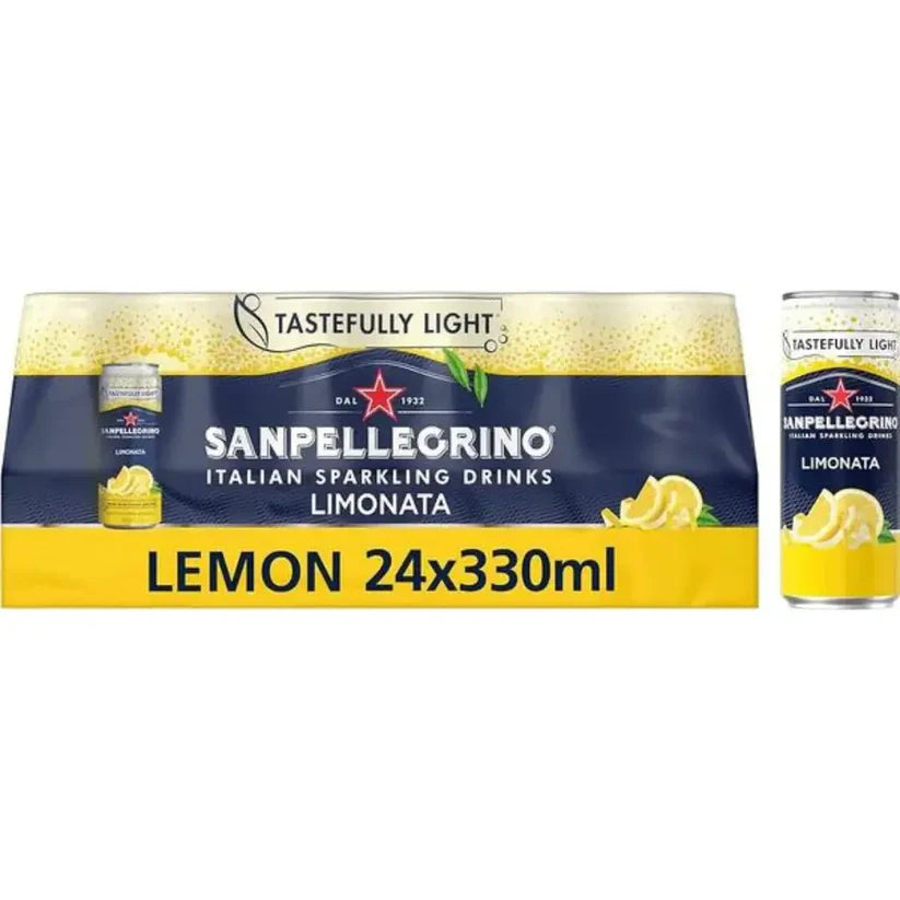 San Pellegrino Limonata Lemon Sparkling Juice Cans - (24x330ml)