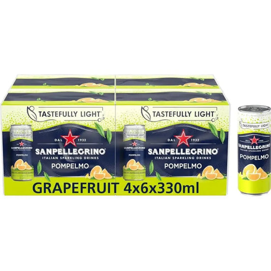San Pellegrino Pompelmo Sparkling Juice Cans - (24x330ml)