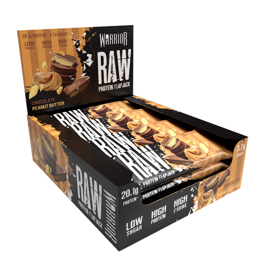Warrior Raw Protein Flapjack Chocolate Peanut Butter - (12x75g)