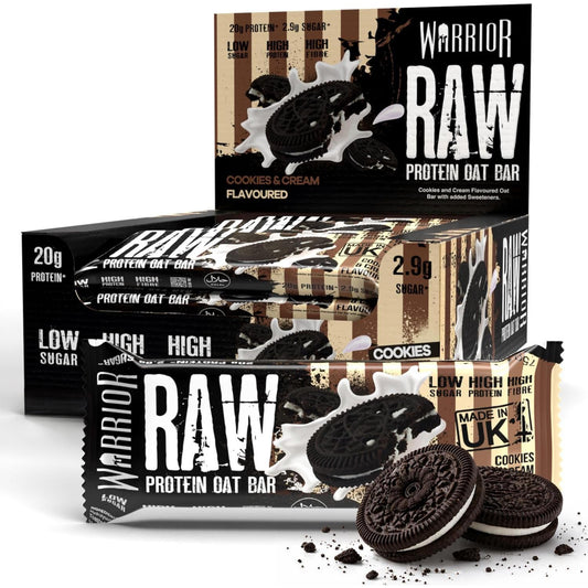 Warrior Raw Protein Flapjack Cookies & Cream - (12x75g)