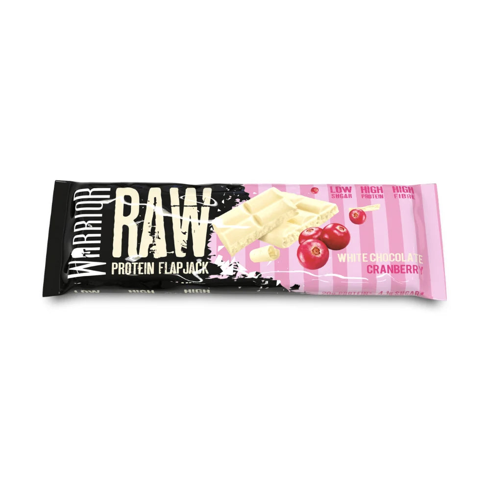 Warrior Raw Protein Flapjack White Chocolate Cranberry - (12x75g)
