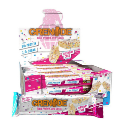 Grenade High Protein, Low Sugar Bar - Birthday Cake (12x60g)