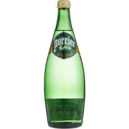 Perrier Natural Sparkling Mineral Water Glass Bottles - (12x750ml)