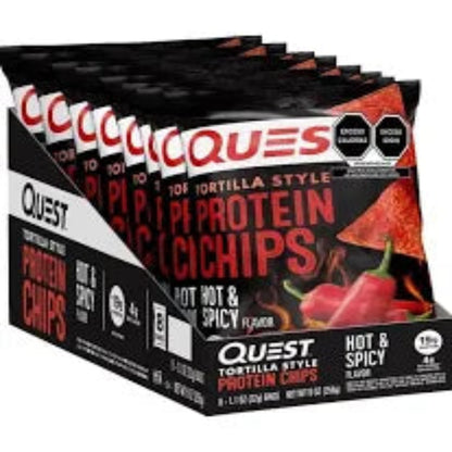 Quest Tortilla Style Protein Chips - Hot & Spicy (8x32g)