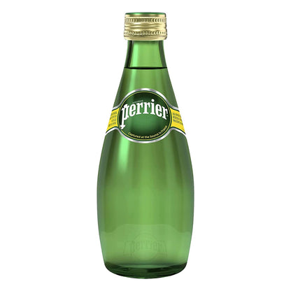 Perrier Natural Sparkling Mineral Water Glass Bottles - (24x330ml)