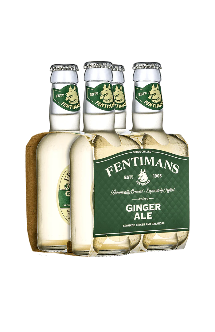 Fentimans Ginger Ale Glass Bottles - (4x200ml)