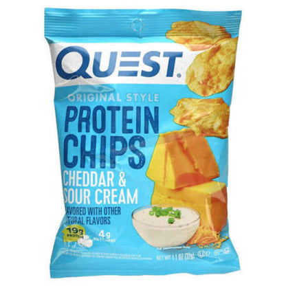 Quest Tortilla Style Protein Chips - Cheddar & Sour Cream (8x32g)