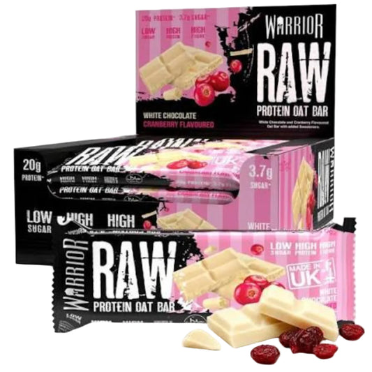 Warrior Raw Protein Flapjack White Chocolate Cranberry - (12x75g)